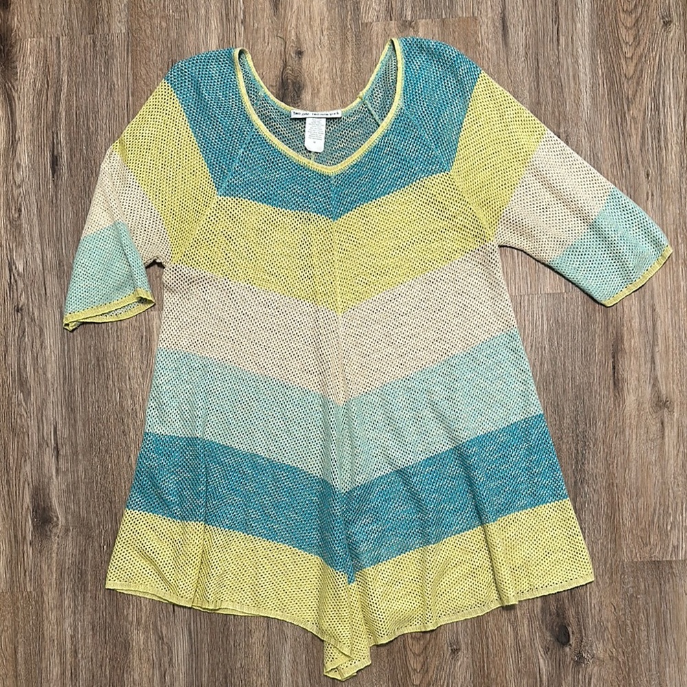 Colorful Knit Women's Tunic Top